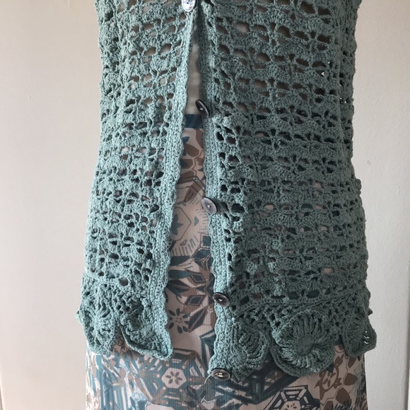 Vintage! Anna Gray Crochet Vest - Picture 8 of 12